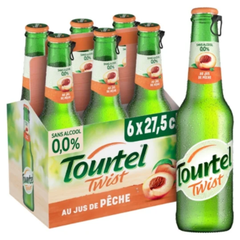 Bière Aromatisée Jus de Pêche Sans Alcool TOURTEL TWIST - 6x27,5cL