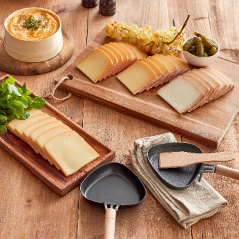 3 Fromage à raclette fumée, nature, chèvre