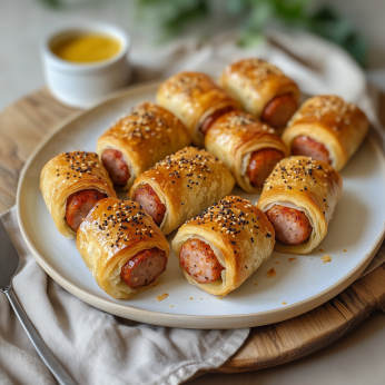 9 feuilletés saucisses natures