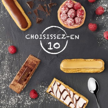 Assortiment de 10 pâtisseries premium au choix