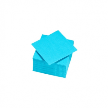 50 serviettes 3 plis turquoise - 25cm