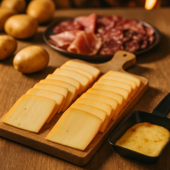 Plateau raclette nature et Brézain  