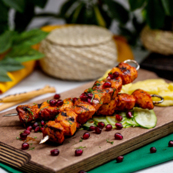 Brochettes d'aiguillette de poulet au paprika