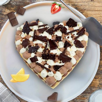 Coeur 3 chocolats - 8 parts