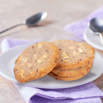 4 Cookies chocolat blanc framboise