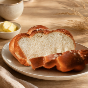 Brioche Tressée Tranchée Pur Beurre