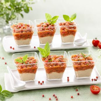 6 Verrines tartare de tomates et thon