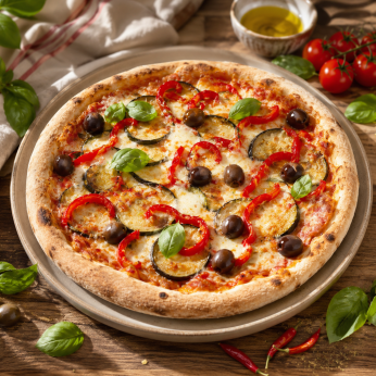 Pizza végétarienne pate industrielle 
