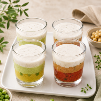 Duo de verrines tzatziki et thon chorizo