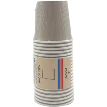 20 gobelets taupe - 10cl
