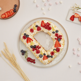 Letter Cake - Fraise - 6 Parts 