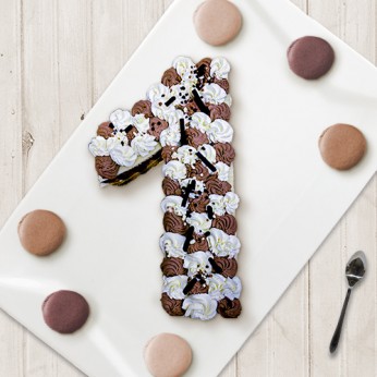 Number Cake - Trois chocolats - Numéro 1 - 8 parts