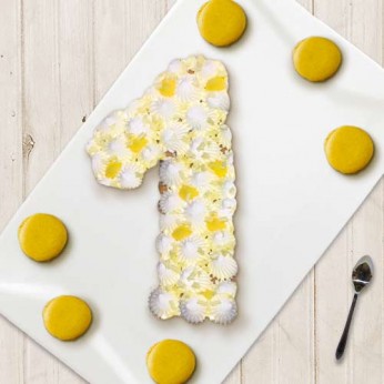 Number Cake - Chocolat blanc / Citron - Numéro 1 - 8 parts