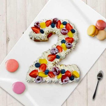 Number Cake - Framboise - Numéro 2 - 8 parts