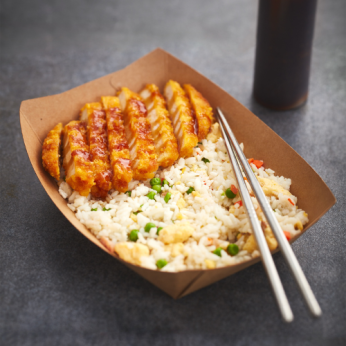 Poulet Katsu et Riz Cantonais 