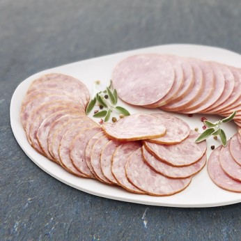 2 tranches de saucisson à l'ail