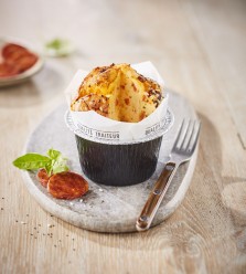 2 soufflés au chorizo à la crème et au fromage blanc