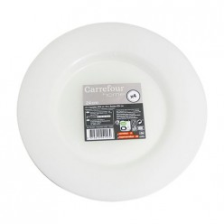 4 assiettes translucides - 24cm