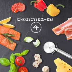 Pizza - 4 saveurs au choix - 8 parts