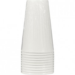 10 gobelets blancs en carton - 47cl