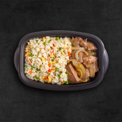 Boeuf aux oignions et Riz Cantonais