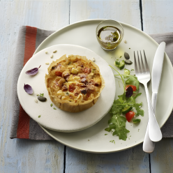 Cœur de quiche courgette tomat