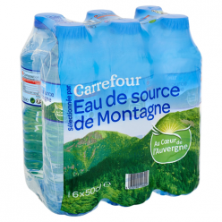 Eau de source de montagne Carrefour