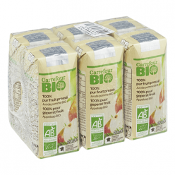 Jus de pomme bio 100% pur fruit pressé Carrefour Bio