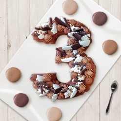 Number Cake - Trois chocolats - Numéro 3 - 15 parts