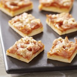 Minis pizzas jambon fromage - 30 toasts