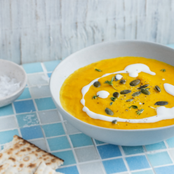 Soupe potiron lait de coco et citronnelle
