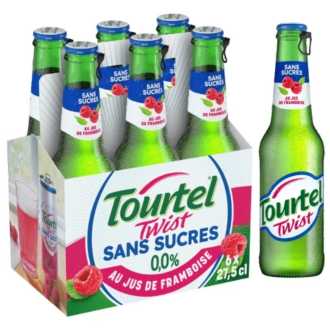 Bière Aromatisée Framboise Sans Sucres Sans Alcool 0,0% TOURTEL TWIST - 6x27,5cL