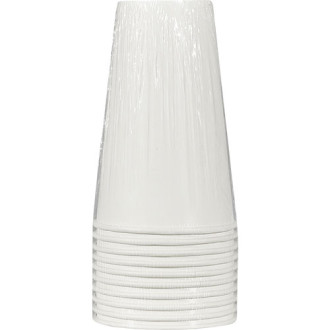 10 gobelets blancs en carton - 47cl