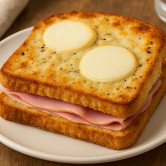 2 Croq'Brioche chèvre jambon