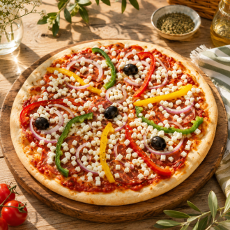 Pizza Chorizo pâte indistrielle