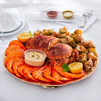 Trio fruits de mer pour 2 personnes
