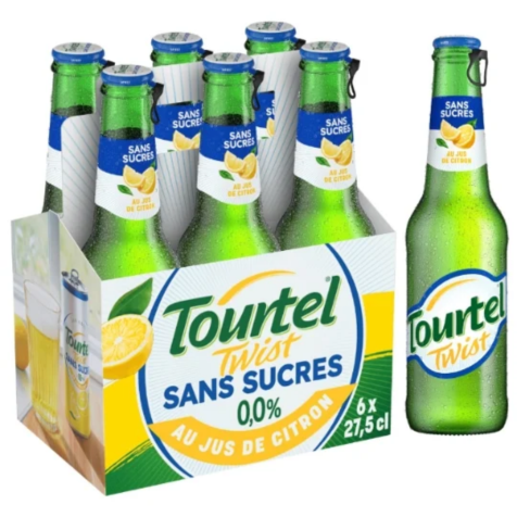 Bière Aromatisée au Jus de Citron Sans Sucres Sans Alcool 0,0% TOURTEL TWIST - 6x27,5cL
