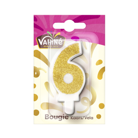 Bougie anniversaire n° 6 VAHINE