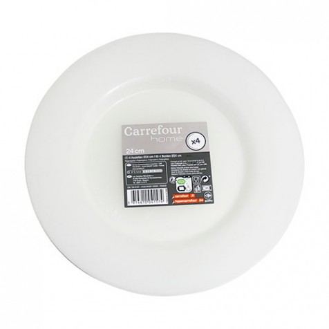 4 assiettes translucides - 24cm