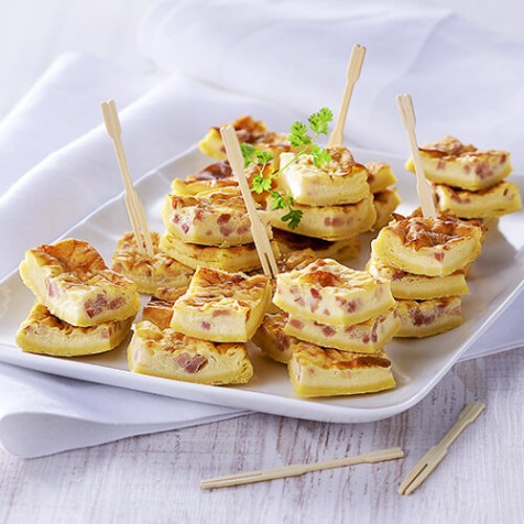 Minis quiches lorraine - 30 toasts