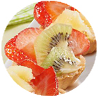Minis tartelettes aux fruits (selon la saison : fraises, framboises, kiwi, ananas)