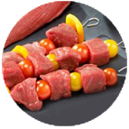 Brochettes de boeuf faites main