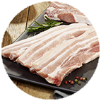 Tranches de poitrine de porc