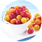 Tomates cerises rouges et jaunes