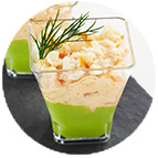 Verrines avocat cocktail de crevettes (45g)