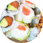 Springrolls saumon cheese avocat