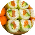 Springrolls saumon cheese avocat