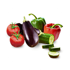 Légumes du soleil (poivrons, aubergines, tomates, courgettes)