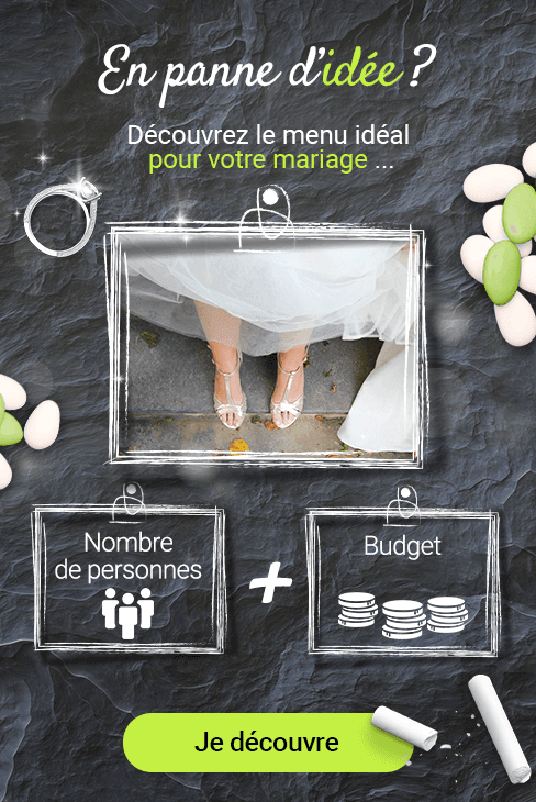 En panne d'idée ? Découvrez le menu idéal pour votre mariagewidth=